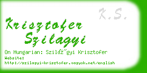 krisztofer szilagyi business card